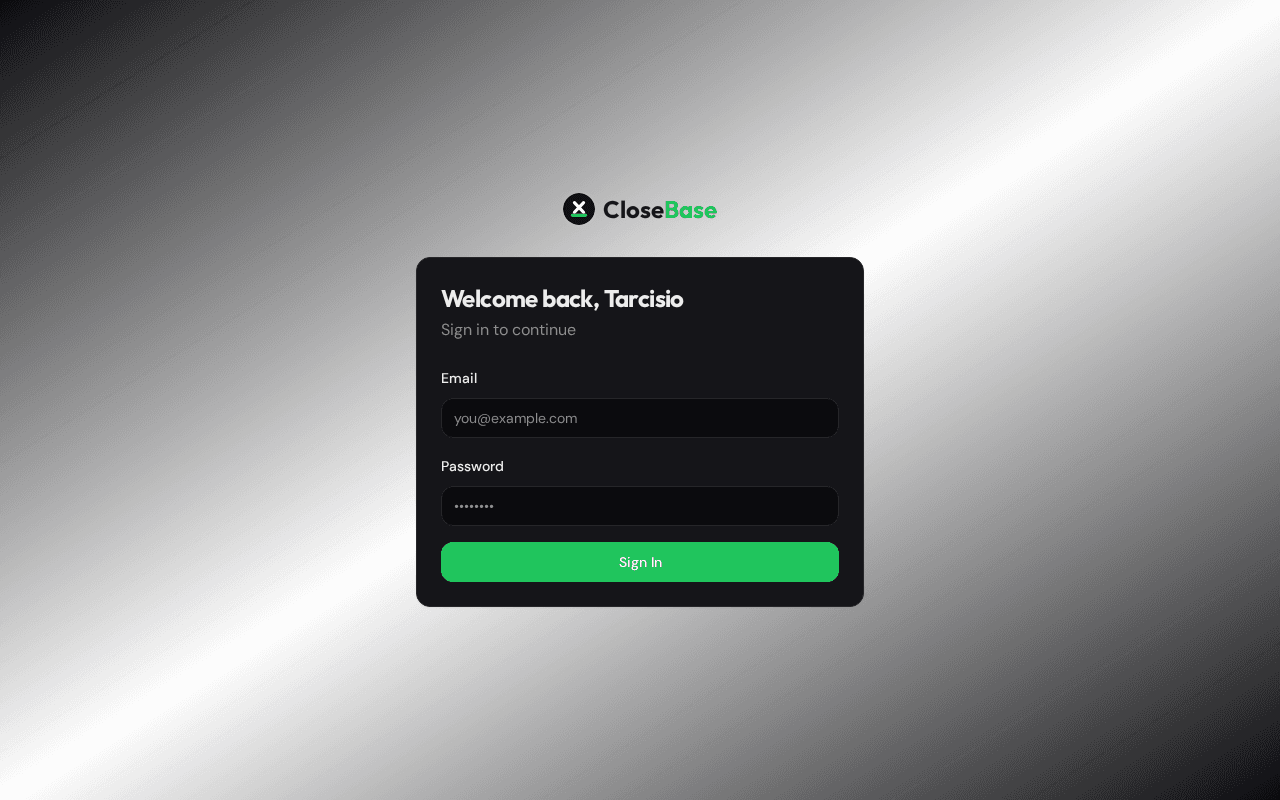 Screenshot of closebase.ai