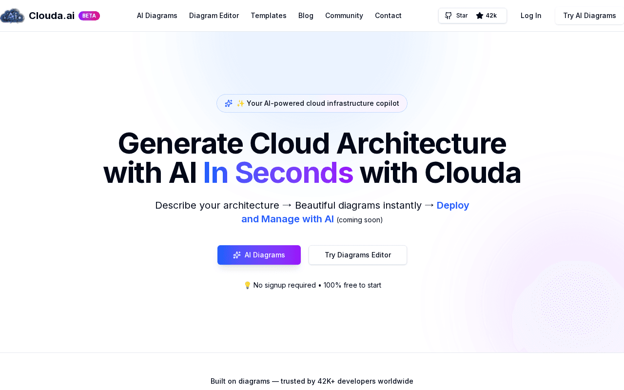 Screenshot of clouda.ai