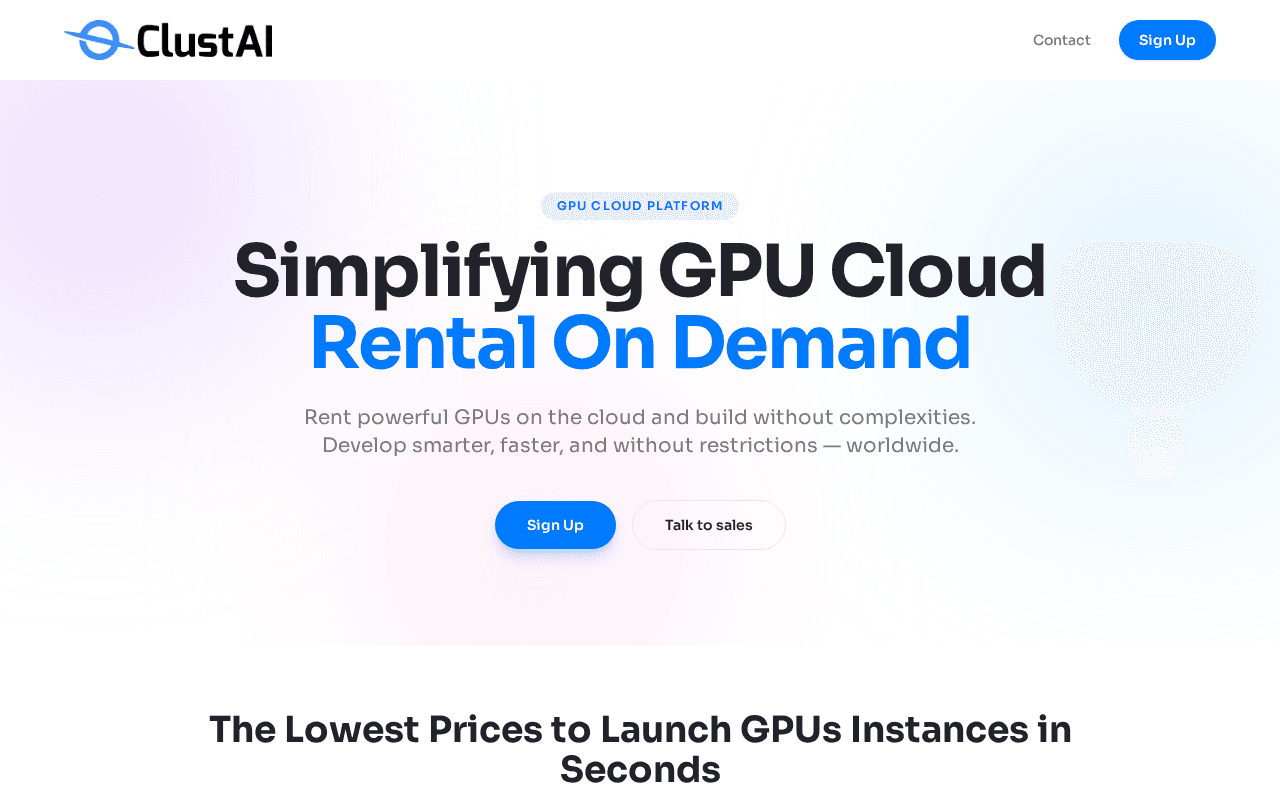 Screenshot of clust.ai