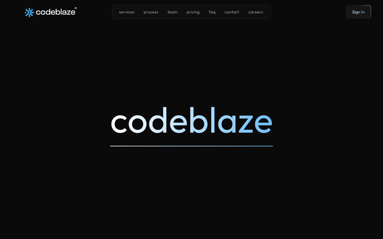 Screenshot of codeblaze.ai