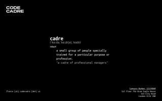 Screenshot of codecadre.ai