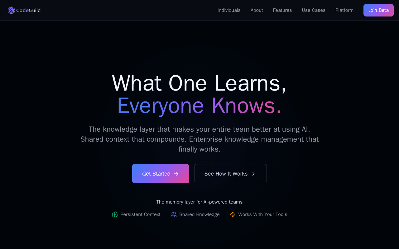 Screenshot of codeguild.ai