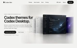 Screenshot of codexskin.ai