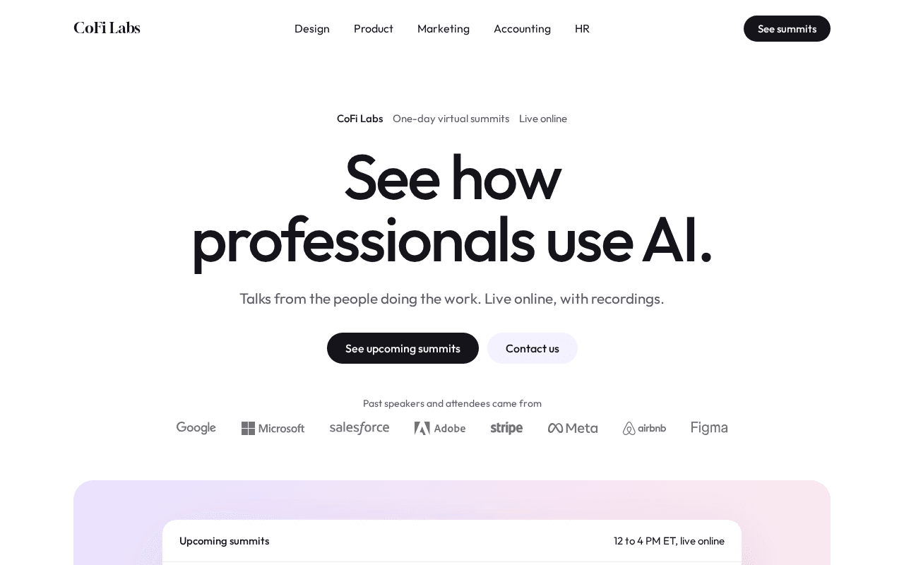 Screenshot of cofilabs.ai