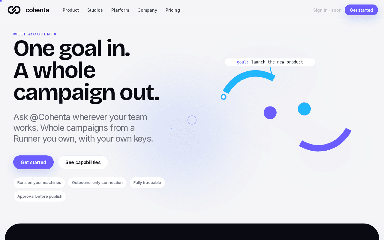 Screenshot of cohenta.ai