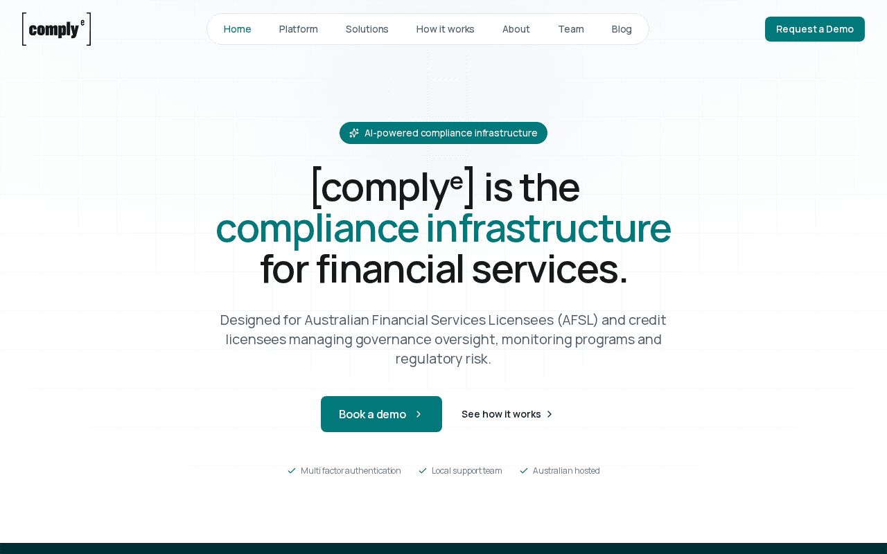 Screenshot of complye.ai