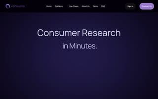 Screenshot of consuma.ai