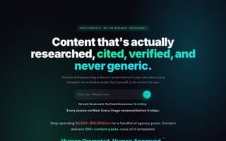 Screenshot of contero.ai