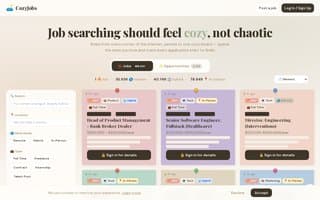 Screenshot of cozyjobs.ai