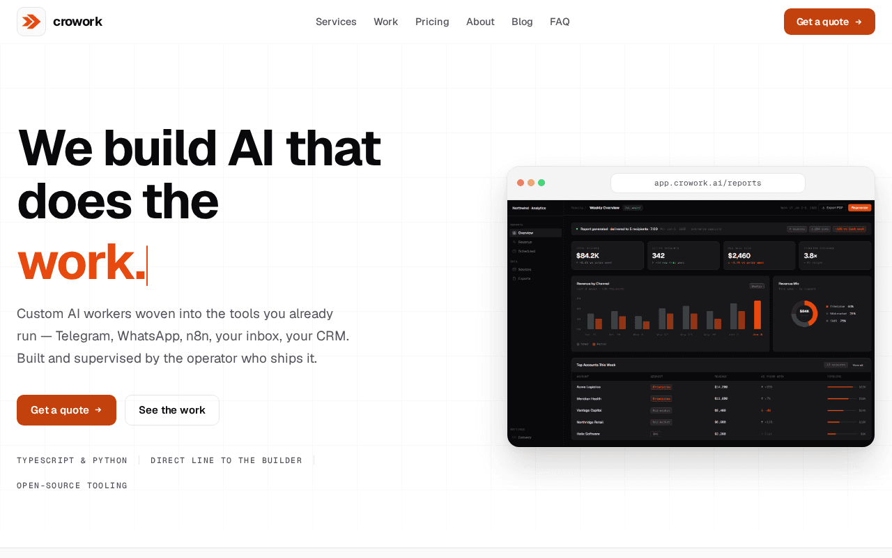Screenshot of crowork.ai