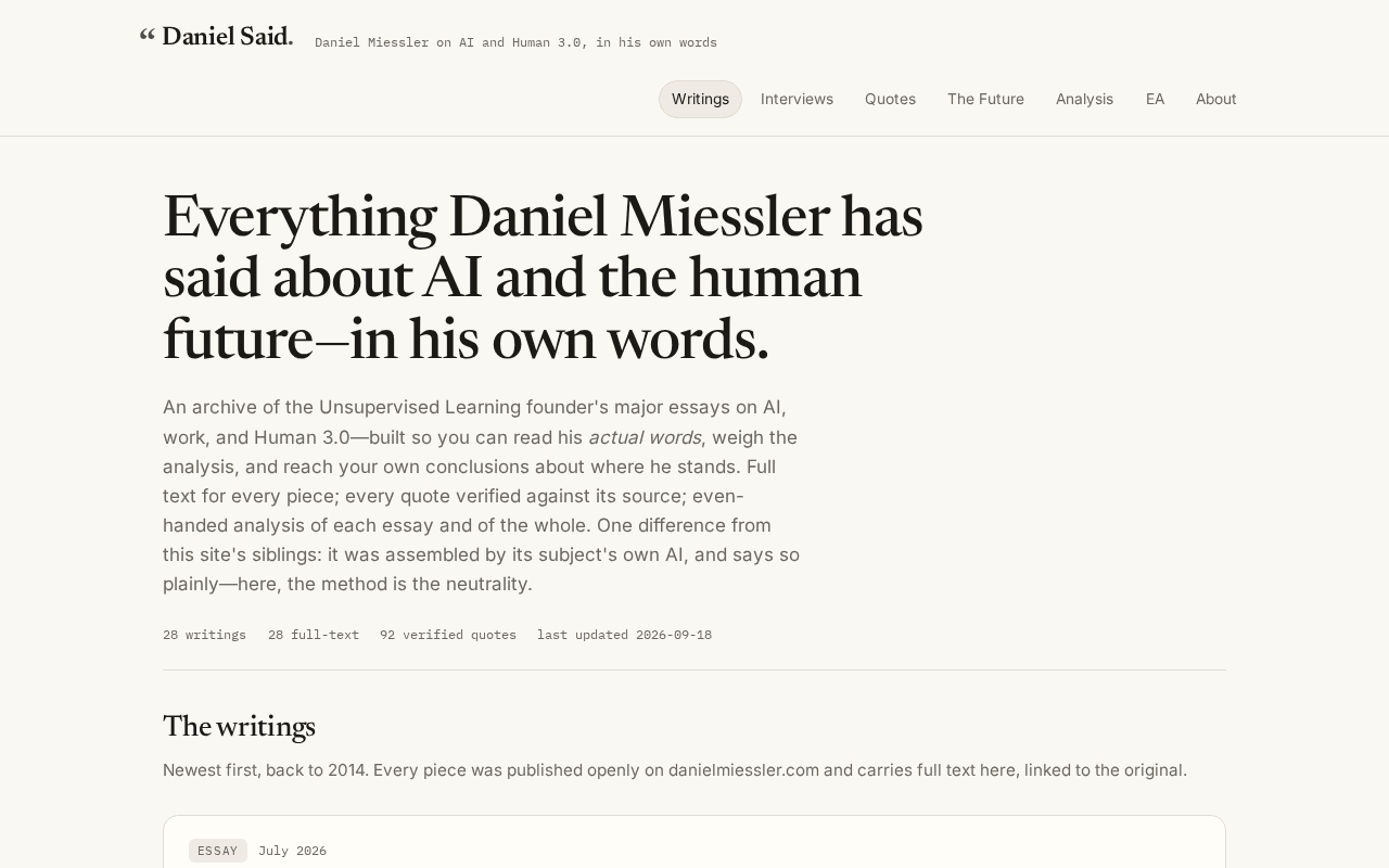 Screenshot of danielsaid.ai