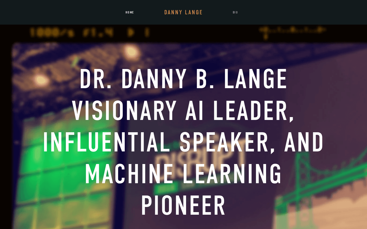 Screenshot of dannylange.ai
