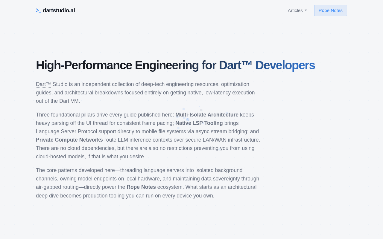 Screenshot of dartstudio.ai