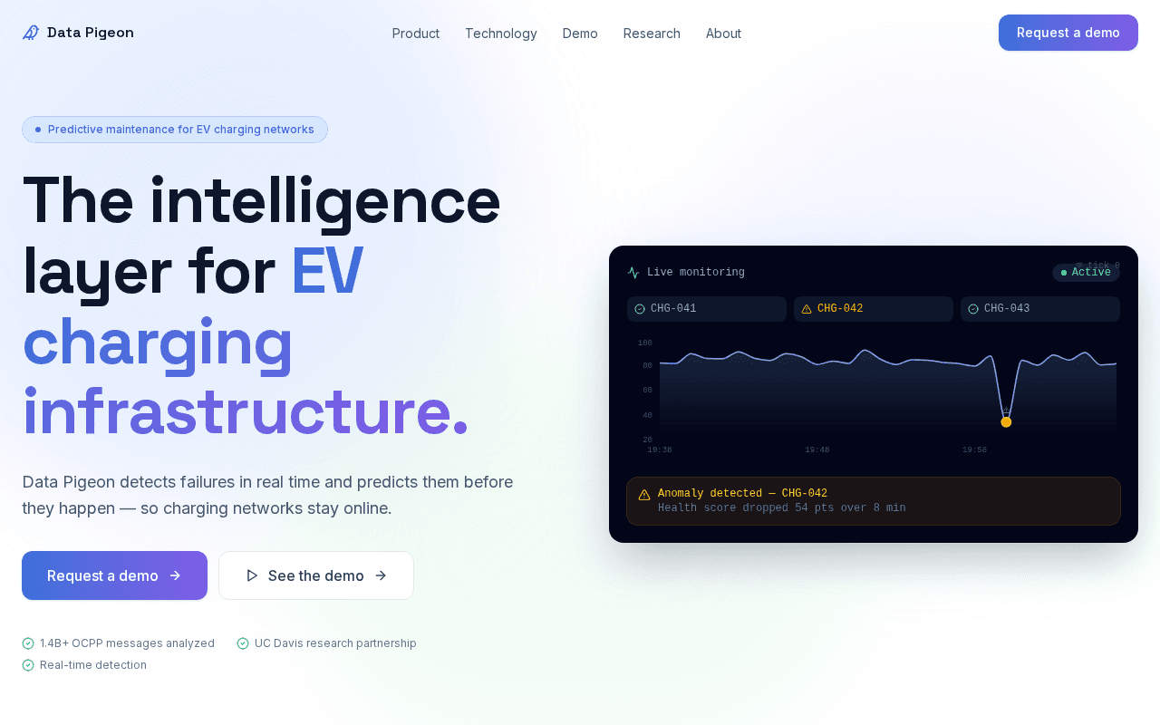 Screenshot of datapigeon.ai