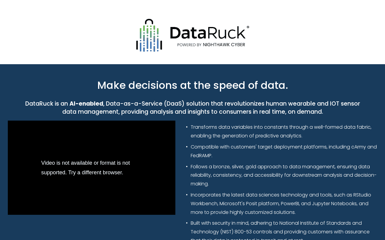 Screenshot of dataruck.ai