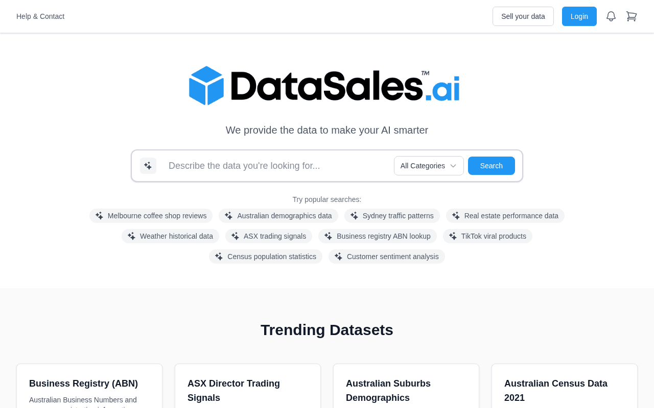 Screenshot of datasales.ai