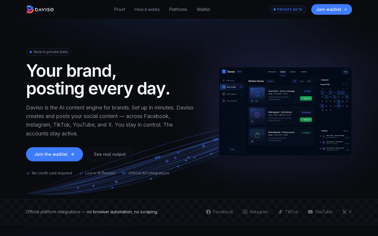 Screenshot of daviso.ai