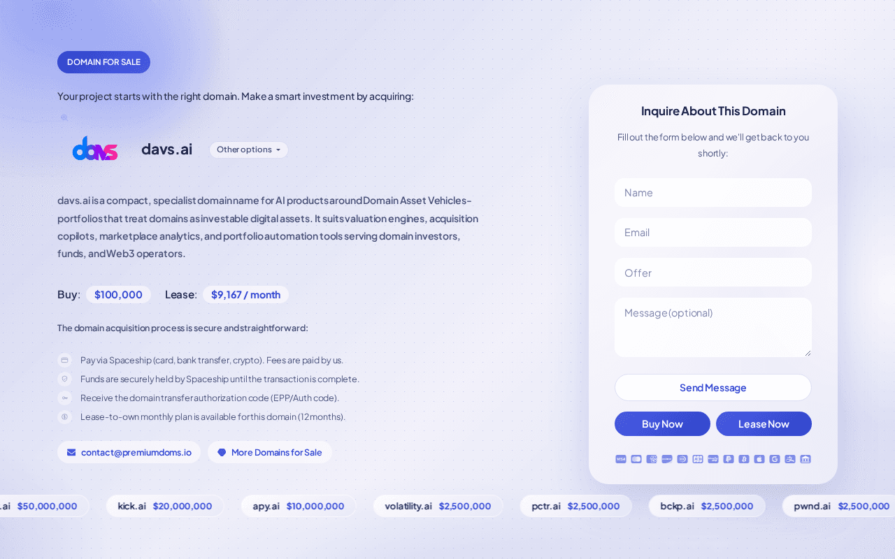 Screenshot of davs.ai