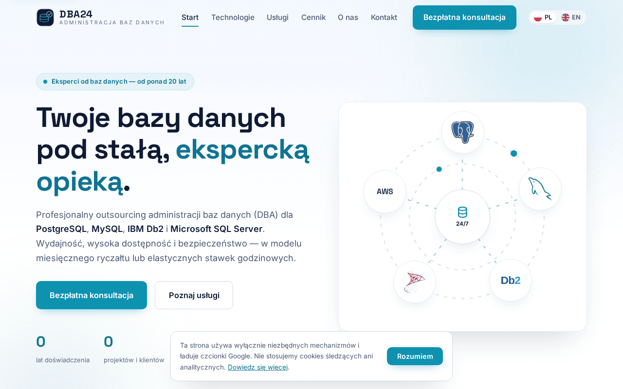Screenshot of dba24.ai