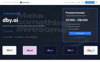 Screenshot of dby.ai