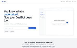 Screenshot of dealbot.ai
