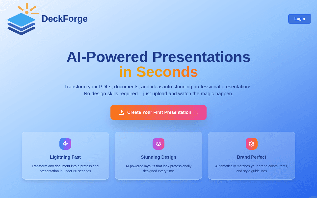 Screenshot of deckforge.ai