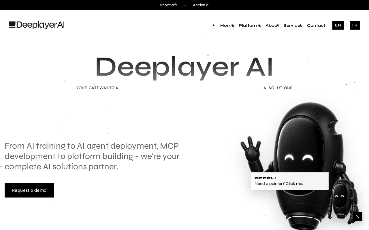 Screenshot of deeplayer.ai