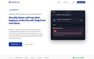Screenshot of deeptrust.ai