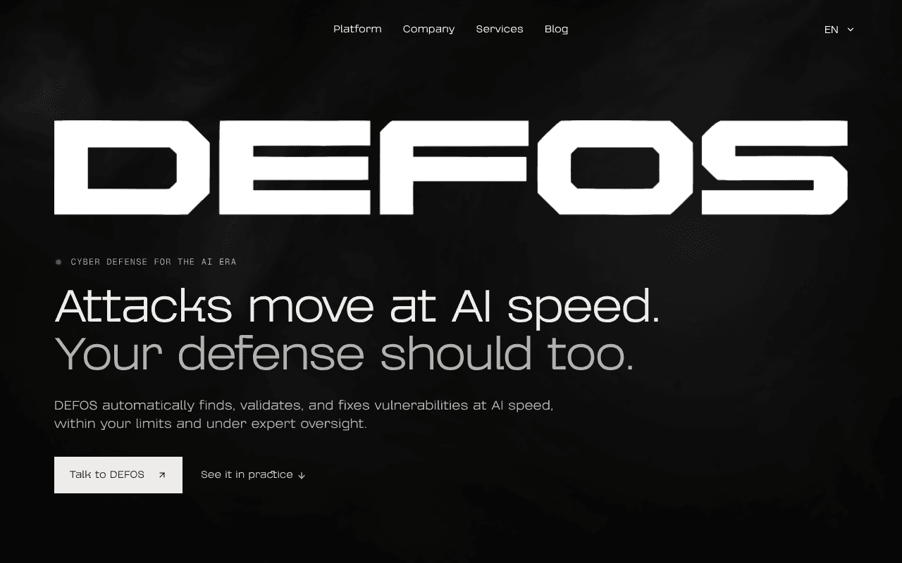 Screenshot of defos.ai