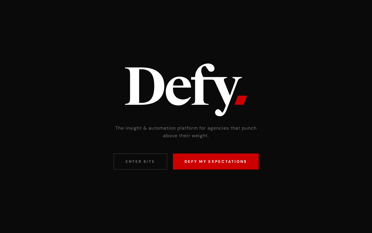 Screenshot of defygroup.ai