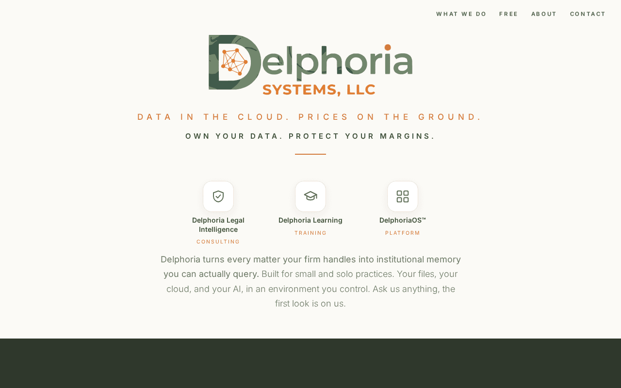 Screenshot of delphoria.ai