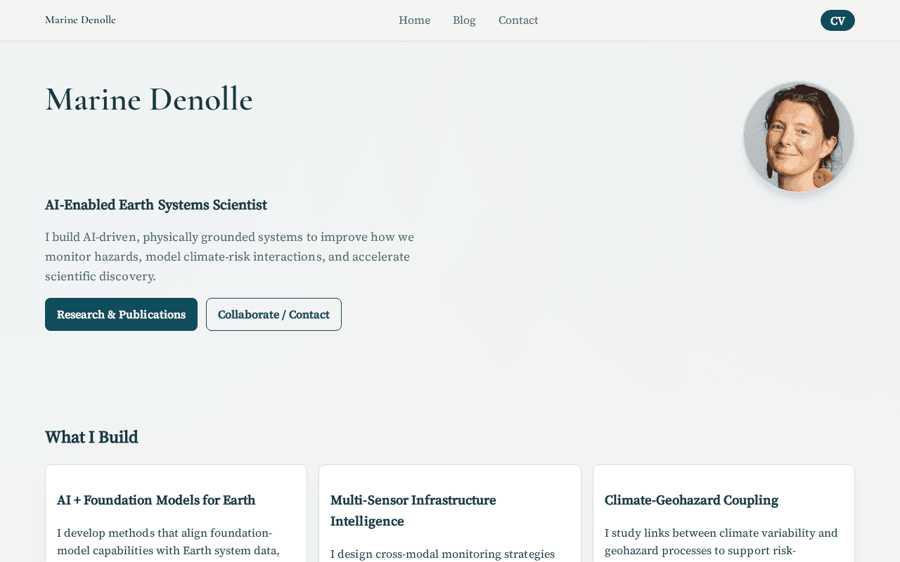 Screenshot of denolle.ai