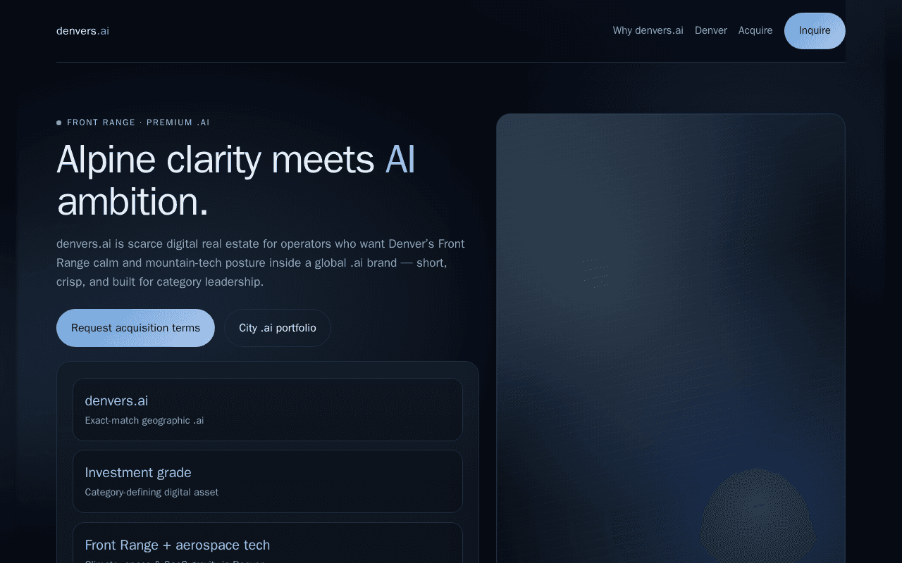Screenshot of denvers.ai