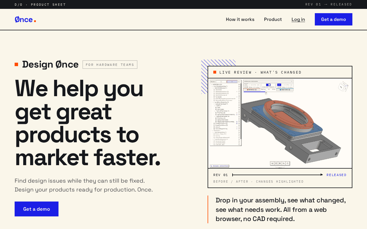 Screenshot of designonce.ai