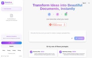 Screenshot of deskrib.ai