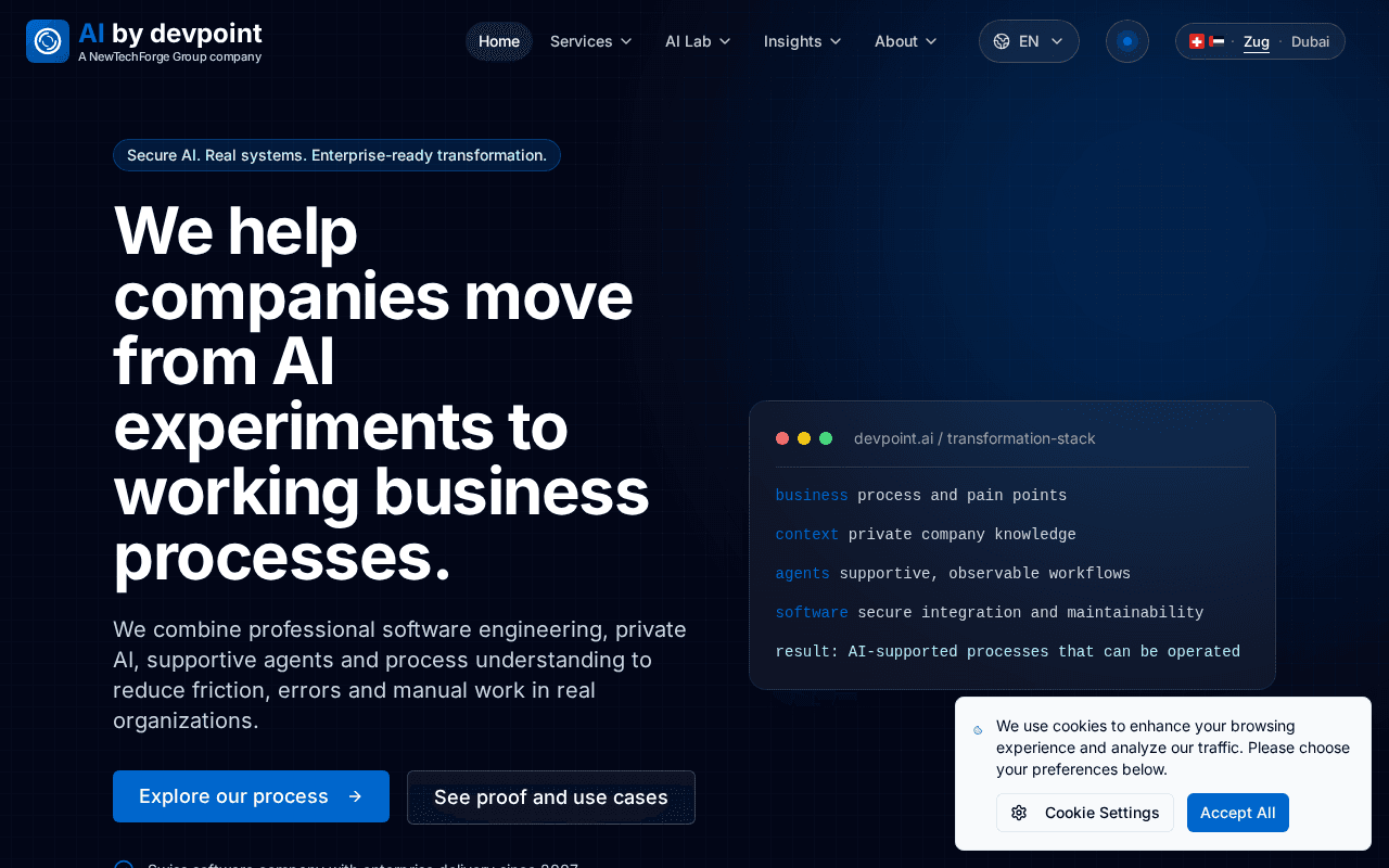 Screenshot of devpoint.ai
