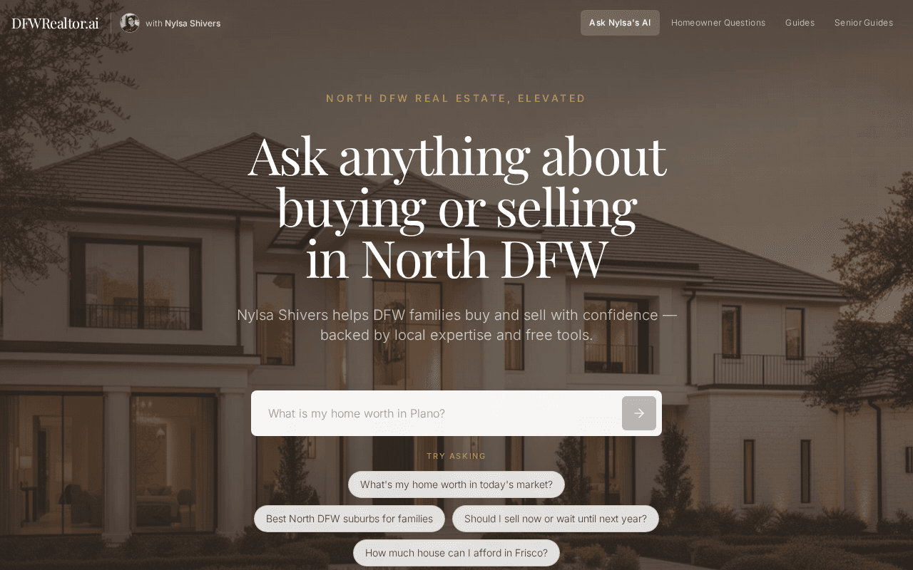 Screenshot of dfwrealtor.ai