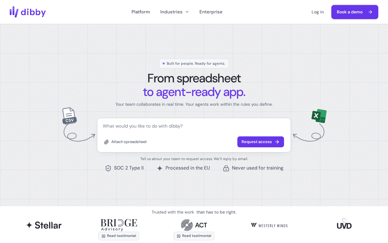 Screenshot of dibby.ai