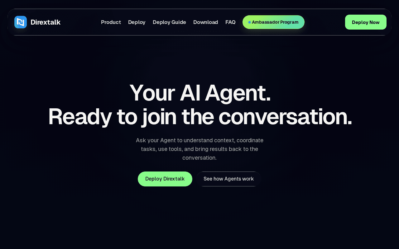 Screenshot of dirextalk.ai