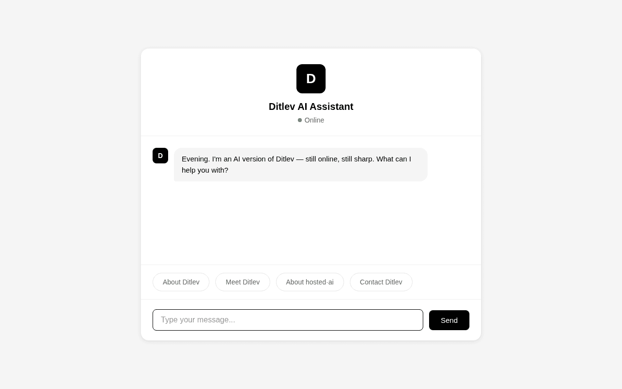 Screenshot of ditlev.ai