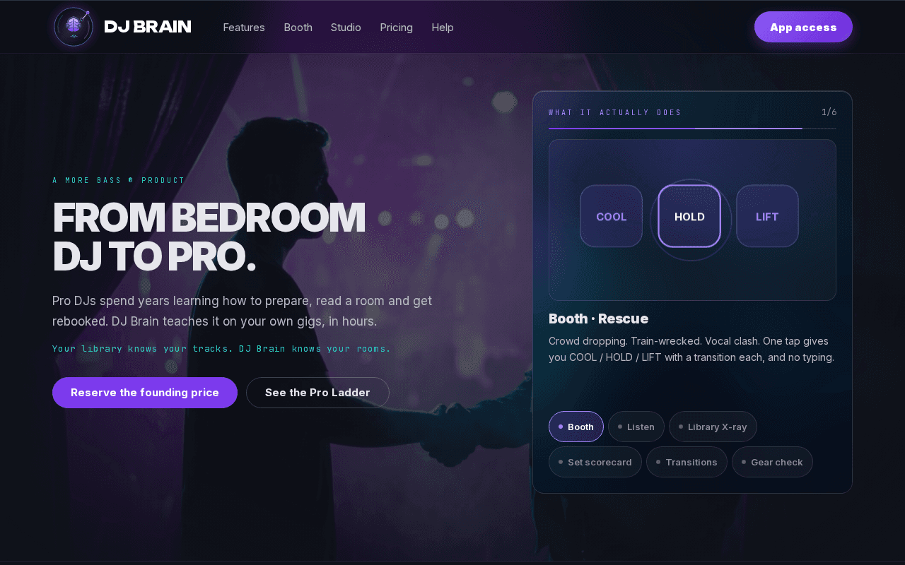 Screenshot of djbrain.ai