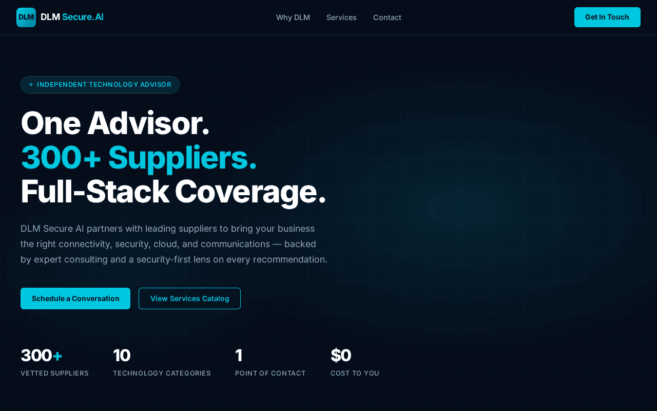 Screenshot of dlmsecure.ai