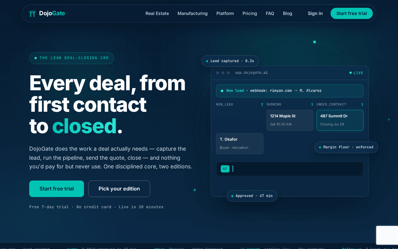 Screenshot of dojogate.ai