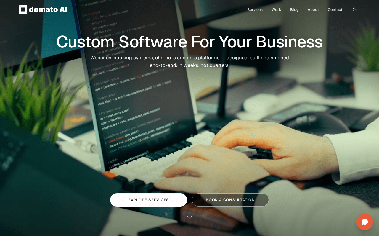Screenshot of domato.ai