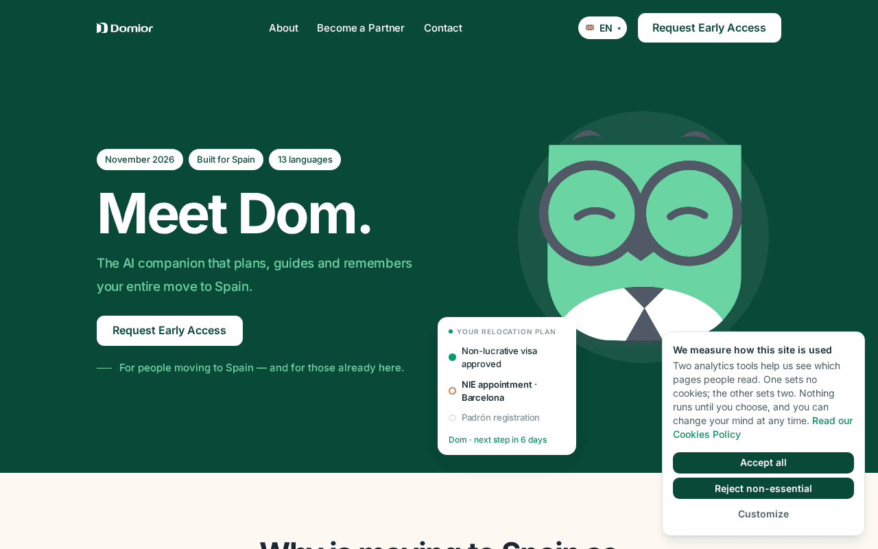 Screenshot of domior.ai