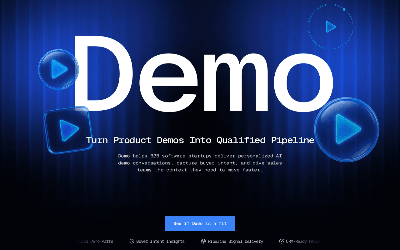 Screenshot of domoagent.ai