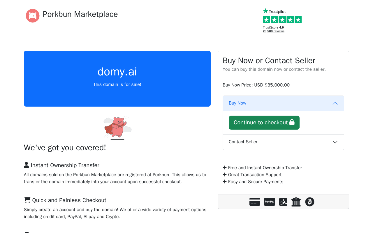 Screenshot of domy.ai