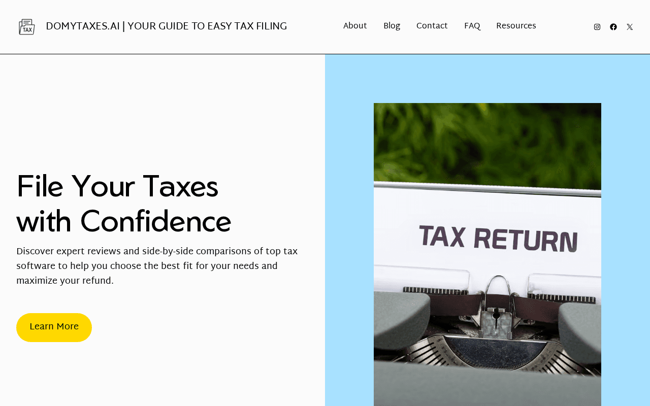 Screenshot of domytaxes.ai
