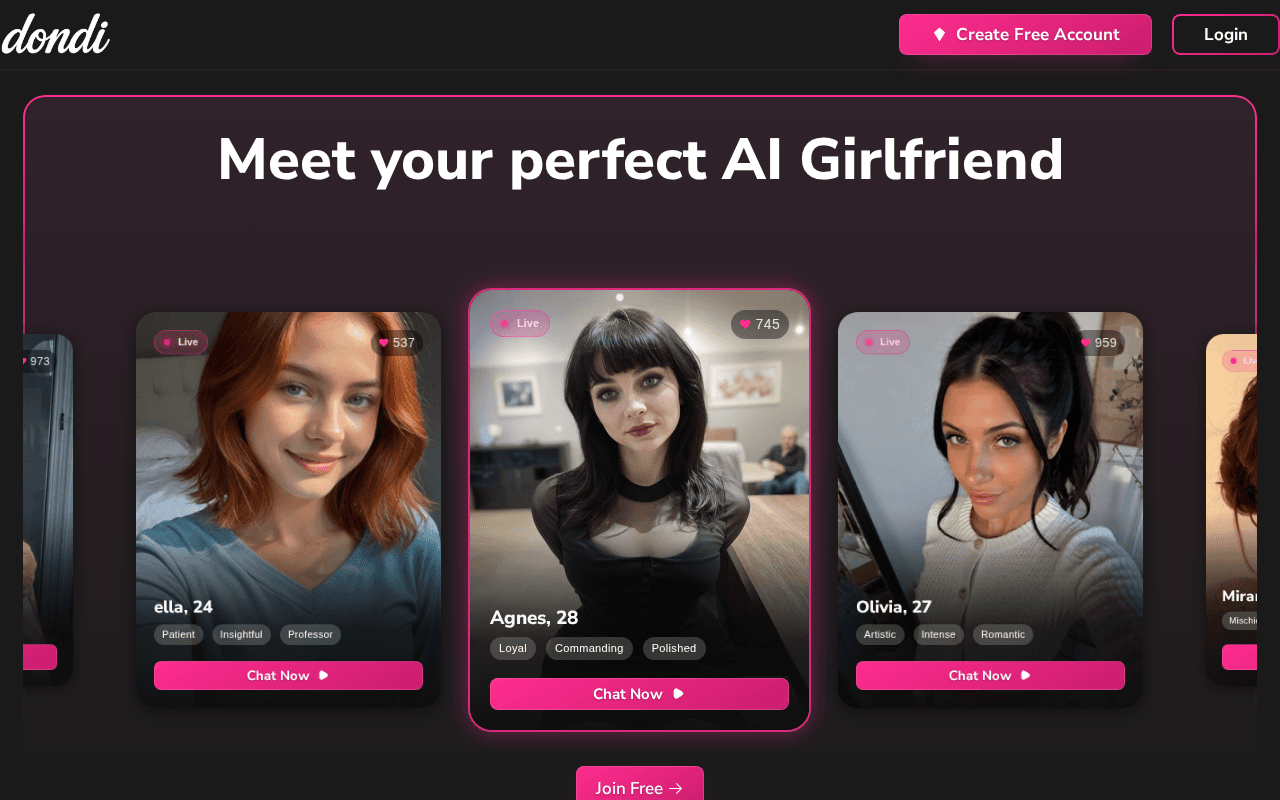 Screenshot of dondi.ai