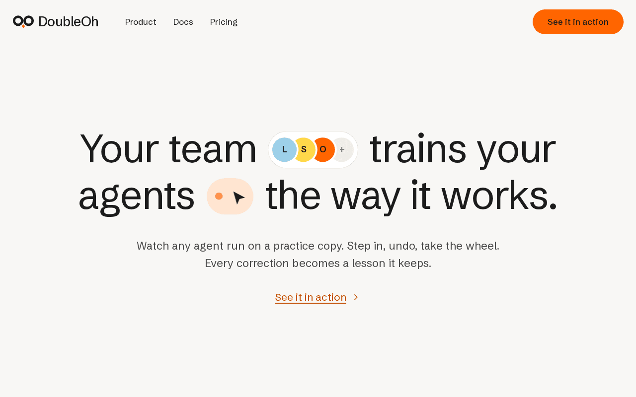 Screenshot of doubleoh.ai
